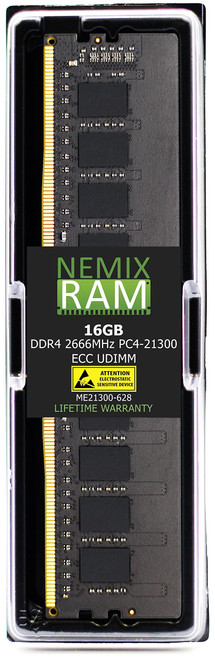 16GB (1x16GB) DDR4-2666MHz PC4-21300 ECC UDIMM 2Rx8 1.2V Unbuffered Server Memory by NEMIX RAM
