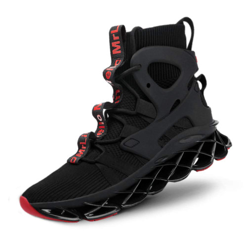 Hello MrLin Men's Running Shoes Non Slip Athletic Tennis Walking Blade Type Sneakers Hip Hop Size:46 Color:Black