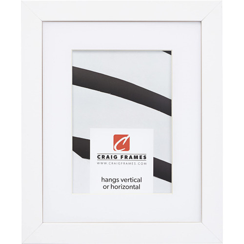 Craig Frames Essentials, Modern 1 Inch Wide 20 x 24 Inch White Picture Frame Matted to Display a 16 x 20 Inch Photo