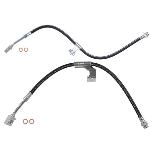 A-Partrix 2x Front Brake Hydraulic Hose Brake Line Assembly Pair Driver and Passenger Side Fits Chevy G30 1983-1995 Fits Chevrolet Fits GMC G3500 1983-1996