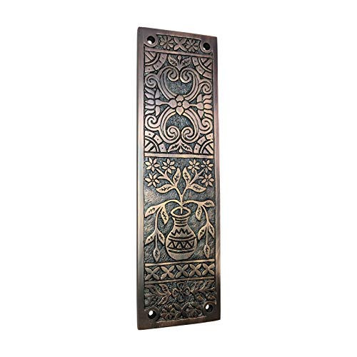 Adonai Hardware Decorative Brass Push Plate (9.9 Inch Melchizedek, Antique Copper)