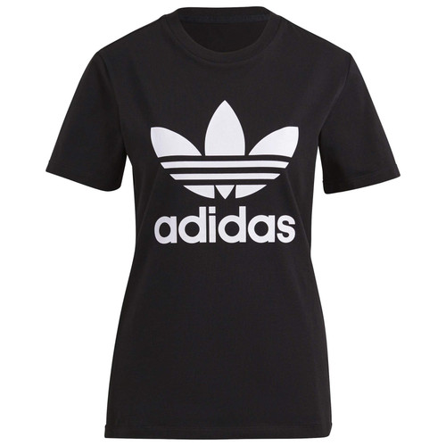 adidas Originals Women's Adicolor Classics Trefoil Tee, Black, 1X