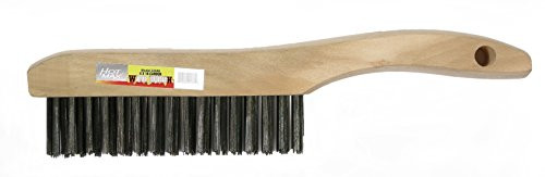 Hot Max 22040-12 Carbon Steel Wood Shoe Handle Wire Brush (12 Pack)
