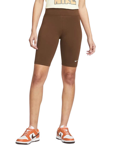 Nike Women's Sportswear Essential Bike Shorts (as1, Alpha, m, Regular, Regular, Cacao Wow/White)