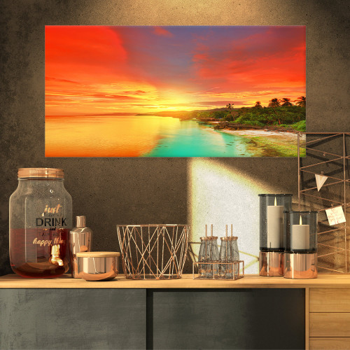 Design Art PT10847-32-16 Beautiful Coastline in Philippines-Extra Large Seascape Art Canvas-32X16, 32x16 Design Art PT10847-32-16 Beautiful Coastline in Philippines-Extra Large Seascape Art Canvas-32X16, 32x16