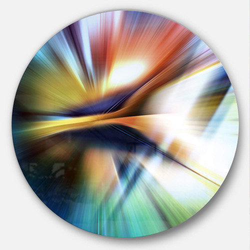 Designart Rays of Speed Center Abstract Digital Metal Wall Art-Disc of 23 inch, 23'' H x 23'' W x 1'' D 1P Designart Rays of Speed Center Abstract Digital Metal Wall Art-Disc of 23 inch, 23'' H x 23'' W x 1'' D 1P