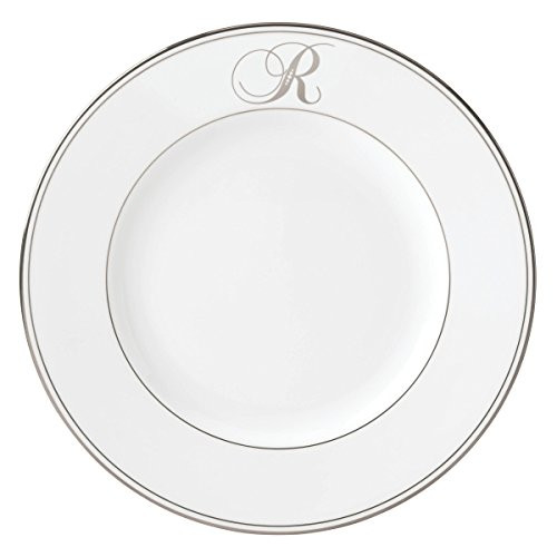 Lenox Federal Platinum Script Monogram Dinnerware Dinner Plate, R