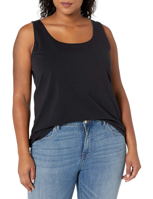 NIC+ZOE Women's Plus Size Perfect Tank, Black Onyx, 1X