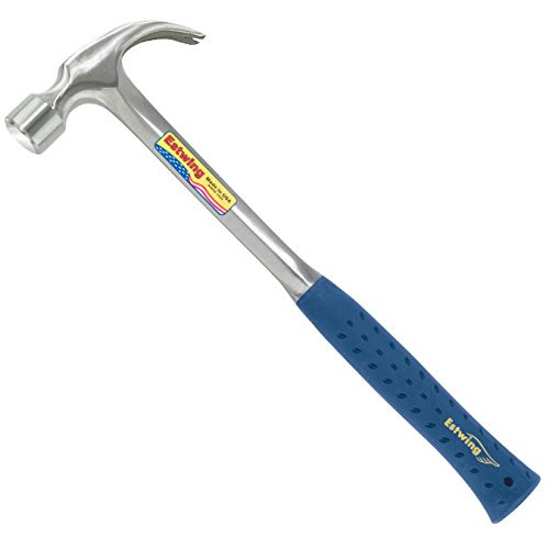 Estwing Framing Hammer - 22 oz Long Handle Curved Claw with Smooth Face & Shock Reduction Grip - E3-22C