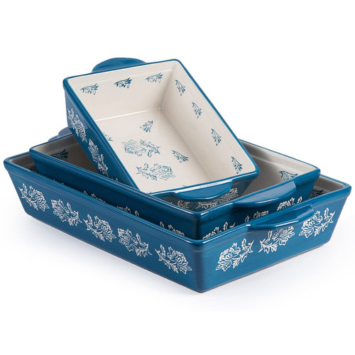 Wisenvoy Baking Dish Ceramic Lasagna Pan Casserole Dish 3-Piece Bakeware Sets Baking Dishes Baking Set Baking Dish Set Wisenvoy Baking Dish Ceramic Lasagna Pan Casserole Dish 3-Piece Bakeware Sets Baking Dishes Baking Set Baking Dish Set