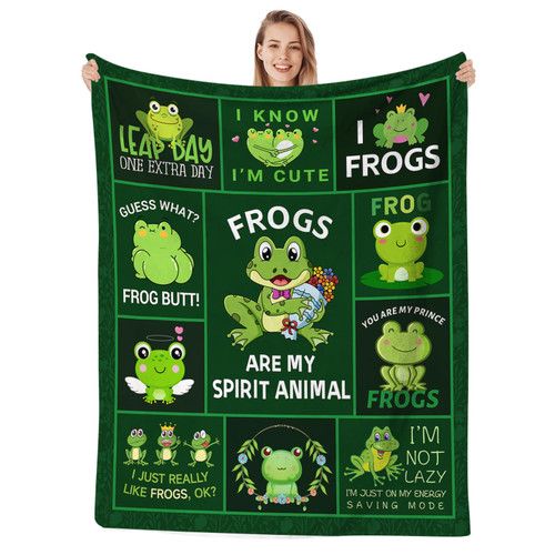 SKT T1 Frog Blanket Cute Frogs Animal Green Fleece Blankets Frog Gifts for Adults Women Kids Frog Lovers, Soft Cozy Fuzzy Flannel Blankets and Throws for Bed Sofa Couch Home Frog Decor 80"x60" SKT T1 Frog Blanket Cute Frogs Animal Green Fleece Blankets Frog Gifts for Adults Women Kids Frog Lovers, Soft Cozy Fuzzy Flannel Blankets and Throws for Bed Sofa Couch Home Frog Decor 80"x60"