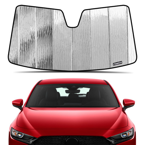 Pigenius Windshield Sun Shade for 2019-2023 Mazda 3, Custom Fit Front Window Shade - Premium Folding Sunshade Pigenius Windshield Sun Shade for 2019-2023 Mazda 3, Custom Fit Front Window Shade - Premium Folding Sunshade