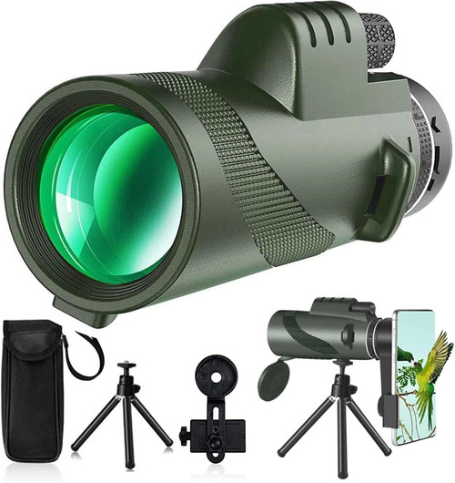 80x100 Monocular-Telescope Monoculars for Adults High Powered with Smartphone Adapter Telescope Hunting Wildlife Bird Watching Travel Camping Hiking 80x100 Monocular-Telescope Monoculars for Adults High Powered with Smartphone Adapter Telescope Hunting Wildlife Bird Watching Travel Camping Hiking