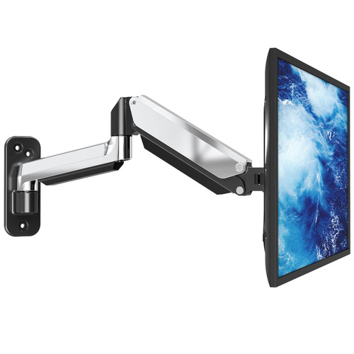 MOUNT PRO Single Monitor Wall Mount for 13 to 32 Inch Computer Screens, Gas Spring Wall Monitor Arm Holds Up to 17.6lbs, Full Motion Adjustable Wall Monitor Mount, VESA Mount 75x75, 100x100,Polished MOUNT PRO Single Monitor Wall Mount for 13 to 32 Inch Computer Screens, Gas Spring Wall Monitor Arm Holds Up to 17.6lbs, Full Motion Adjustable Wall Monitor Mount, VESA Mount 75x75, 100x100,Polished