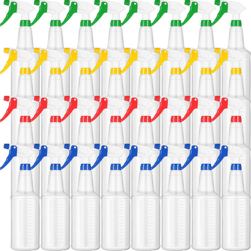 Didaey 32 Pcs 26oz Empty Spray Bottles Leakproof Heavy Duty Spraying Bottles Refillable Spray Water Bottle with Adjustable Nozzle from Fine Mist to Stream for Cleaning Solutions Plant Plants, Mister