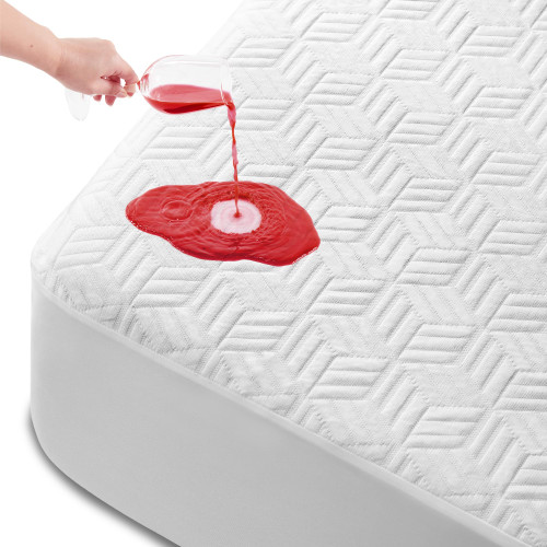 Cozymaker King Size 100% Waterproof Mattress Protector, Cooling Mattress Pad Cover Fitted 8"-21" Deep Pocket, 3D Air Fabric Soft Breathable Smooth Bed Mattress Cover Noiseless Washable, Cooling-Cubic Cozymaker King Size 100% Waterproof Mattress Protector, Cooling Mattress Pad Cover Fitted 8"-21" Deep Pocket, 3D Air Fabric Soft Breathable Smooth Bed Mattress Cover Noiseless Washable, Cooling-Cubic