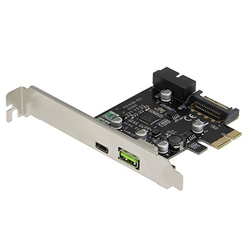 Sedna - PCIE USB 3.0 3 Port Adapter (1 External Type C + 2 x 20 Pin Internal) with 1 BC 1.2 Charging Port with Bundled 2 Port USB 3.0 Front Panel for Floppy Bay