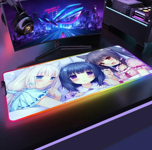 Mouse Pads RGB Mousepad XL LED Pc Gamer Gaming Laptop Rubber Keyboards Computer Office Mats,900x400x4MM