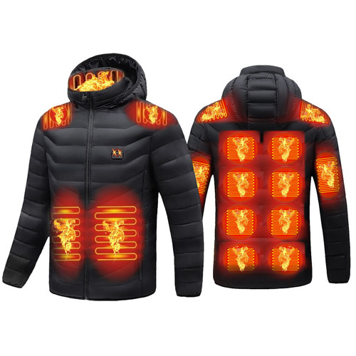 YXMKJOS Heated Vest, Heated Coat for men, Lightweight USB Rechargeable Heated Jacket with 15 Heating Zones, Winter Warming Jacket Coat