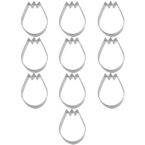 Nagao Cookie Cutter, Stainless Steel, Tulip B, Set of 10