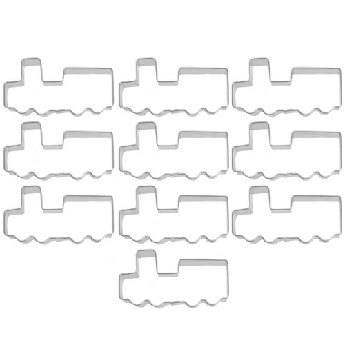 Nagao Cookie Cutter, Stainless Steel, Train, Set of 10