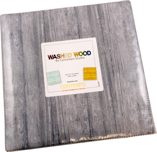 Contempo Studio Washed Wood 10X10 Pack 42 10-inch Squares Layer Cake Benartex
