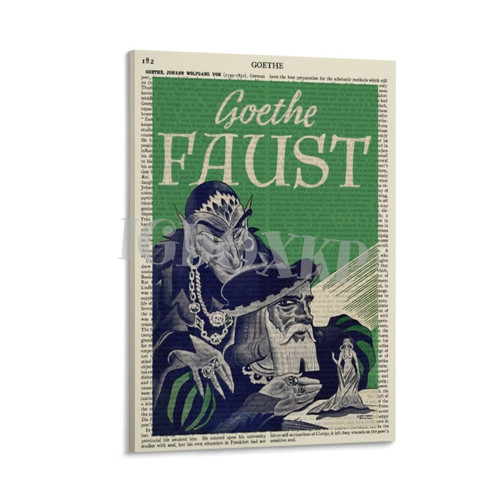 Faust by Johann Wolfgang Von Goethe Poster Canvas Poster Bedroom Decor Office Room Decor Gift Frame-style 08x12inch(20x30cm)