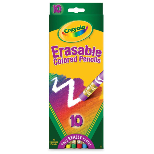Crayola Erasable Colored Pencils Assorted 10 Each ( Pack of 12) Crayola Erasable Colored Pencils Assorted 10 Each ( Pack of 12)