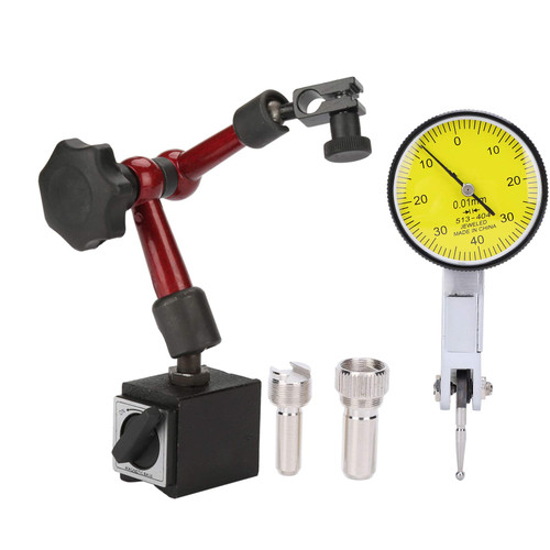 Maxmartt Dial Test Indicator Flexible Strong Magnetic Gauge Stand Base Holder + Lever Dial Test Indicator Gauge