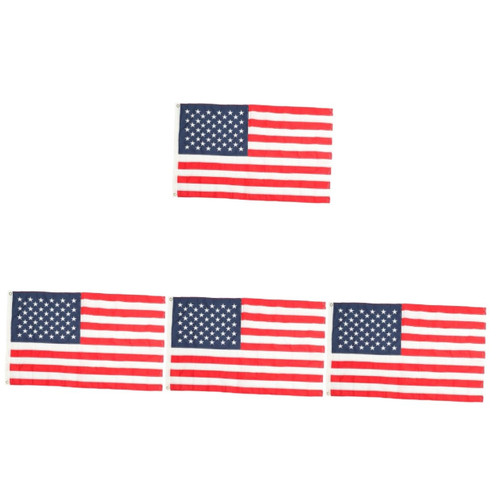Happyyami 4pcs Embroidered American Flag Independence Day US Flag Patriotic American Flag Made in Usa Parade American Flag 4th of July Flag America Flag Outdoor United States Oxford Cloth