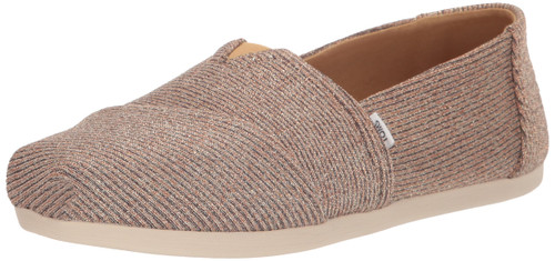 TOMS Women's Alpargata CloudBound Loafer Flat, Gold Sparkle Knit, 11