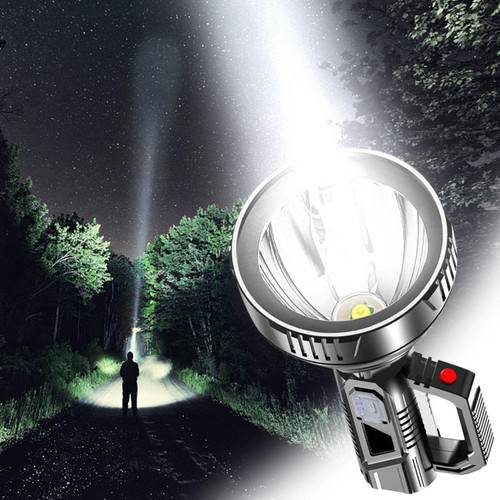 Dyegold High Brightness Flashlight Searchlight - 90000 Lumens Rechargeable Spotlight for Camping - 4 Modes & IPX5 Waterproof - Portable Outdoor Camping Adventure Light with Large Capacity Battery