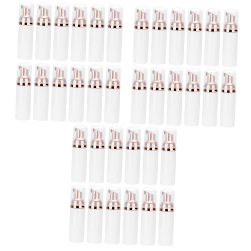FOMIYES 36 Pcs Plastic Foam Bottle Eyelash Shampoo Travel Liquid Container Plastic Container foaming soap Bottle Rose Gold soap Pump Dispenser Bottle Refillable Bottles Foaming Container