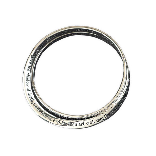 Dicksons Lord Is My Shepherd Psalm 23 Womens Silver Plated Double Mobius Fashion Bracelet