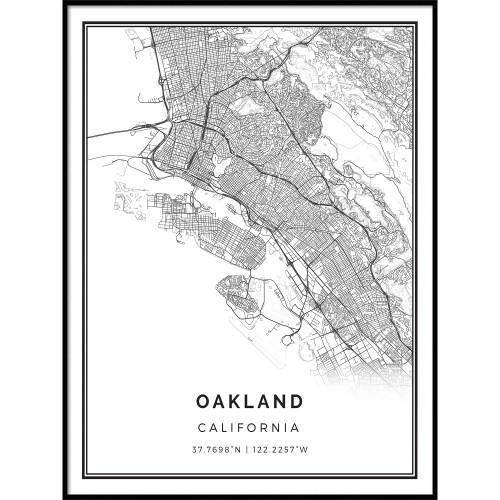 Squareious Oakland map Poster Print | Modern Black and White Wall Art | Scandinavian Home Decor | California City Prints Artwork | Fine Art Posters 18x24 Squareious Oakland map Poster Print | Modern Black and White Wall Art | Scandinavian Home Decor | California City Prints Artwork | Fine Art Posters 18x24