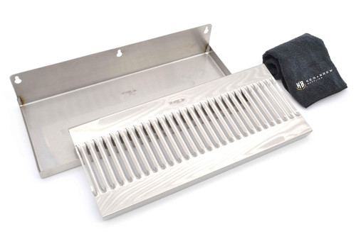 K&B Wall Mount Drip Tray Stainless Steel - Variations (Wall Mount Drip Tray without Drain, 14" x 6")