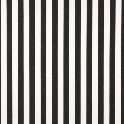 B489 Black Striped Indoor Outdoor Marine Upholstery Fabric by The Yard
