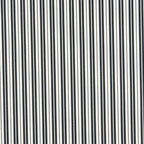 B467 Black Ticking Striped Indoor Outdoor Marine Upholstery Fabric by The Yard