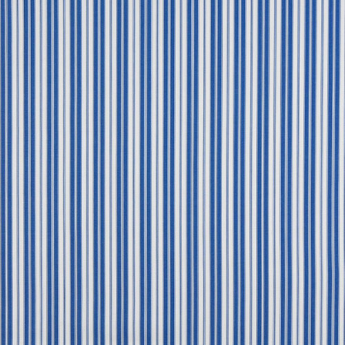 B461 Blue Ticking Striped Indoor Outdoor Marine Acrylic Upholstery Fabric by The Yard