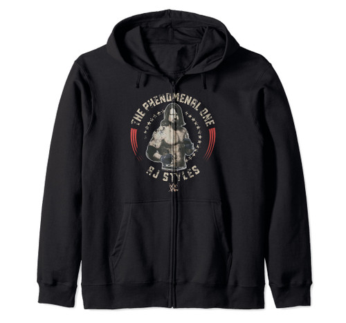 WWE The Phenomenal One AJ Styles Poster Zip Hoodie