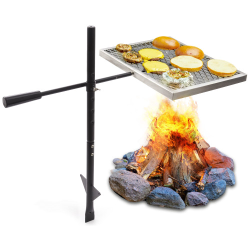 WISE MOOSE Campfire Grill Grate Over Fire Pit - Fire Pit Grill Grate Over Fire Pit, Campfire Cooking Grate, Campfire Grill Adjustable, Firepit Grill Rack Tripod, Campfire Grate Over Fire Pit Camp Fire WISE MOOSE Campfire Grill Grate Over Fire Pit - Fire Pit Grill Grate Over Fire Pit, Campfire Cooking Grate, Campfire Grill Adjustable, Firepit Grill Rack Tripod, Campfire Grate Over Fire Pit Camp Fire