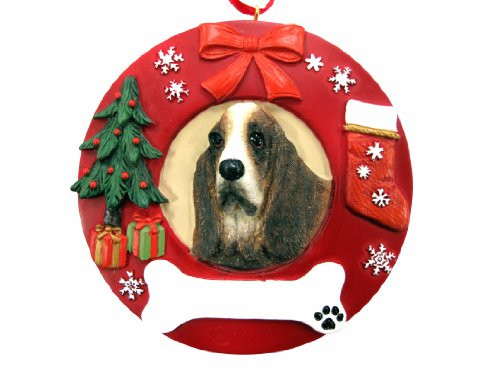E&S Pets Basset Hound Personalized Christmas Ornament