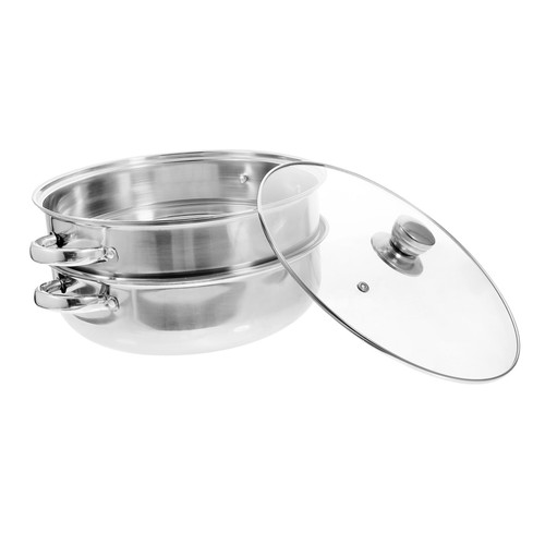 OKUMEYR 1 Set Amphora Kitchen Steamer Pot Dough Steamer Stack Steaming Pot Stainless Steel Steamer Basket Steamer for Cooking Rich Steamer Rice Steamer Extra Thick Soup Steamer Glass