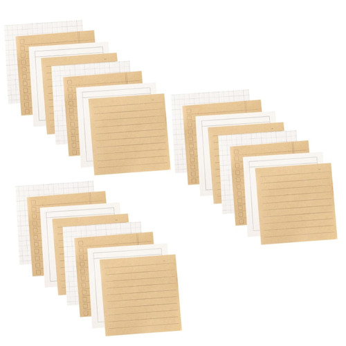 NOLITOY 24 Pcs Study Memo Pad Small Memo Pad School Supply Compact Note Pad Small Note Pad Household Memo Sticker Compact Memo Pad Office Memo Pad Grid Supplies Paper Student