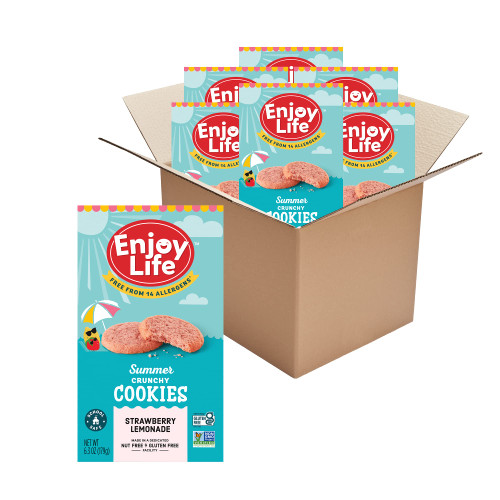 Enjoy Life Foods Strawberry Lemonade Crunchy Cookies, Gluten Free, School Safe, Non GMO, Dairy Free, Soy Free, Vegan, Nut Free Cookies, 6 Boxes, Bulk Cookies Enjoy Life Foods Strawberry Lemonade Crunchy Cookies, Gluten Free, School Safe, Non GMO, Dairy Free, Soy Free, Vegan, Nut Free Cookies, 6 Boxes, Bulk Cookies