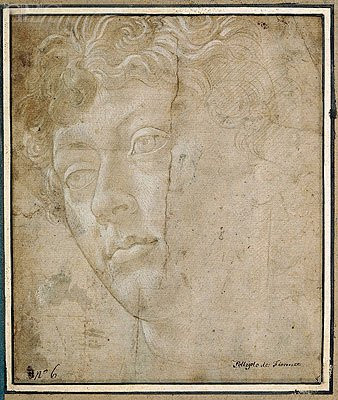 TOPofART Botticelli (Head of an Angel,) Print on Fine Art Paper Reproduction (8.1x7 in) (21x18 cm)