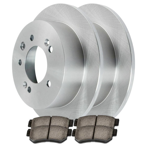 AutoShack CBO41454813CEL Rear Brake Kit Rotors and Ceramic Pads Pair of 2 Driver and Passenger Side Replacement for 2007 2008 2009 2010 Hyundai Elantra 2.0L FWD