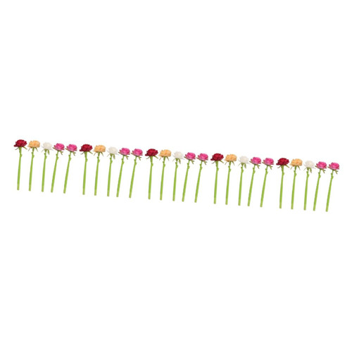 NUOBESTY 25 pcs rose ballpoint pen gel ink gel pens flower ballpoint pens silicone writing pens ink pens black ballpoint pens black creative sign pen liquid black pens party favor
