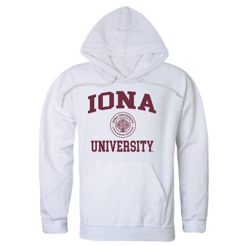 W Republic Iona College Gaels Seal Fleece Hoodie Sweatshirts - White, XX-Large