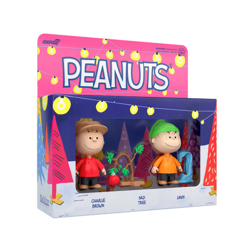 Super7 Peanuts Reaction Figures Wave 06 (Holiday Box Set) - Charlie Brown with Sad Christmas Tree and Linus Action Figure Super7 Peanuts Reaction Figures Wave 06 (Holiday Box Set) - Charlie Brown with Sad Christmas Tree and Linus Action Figure
